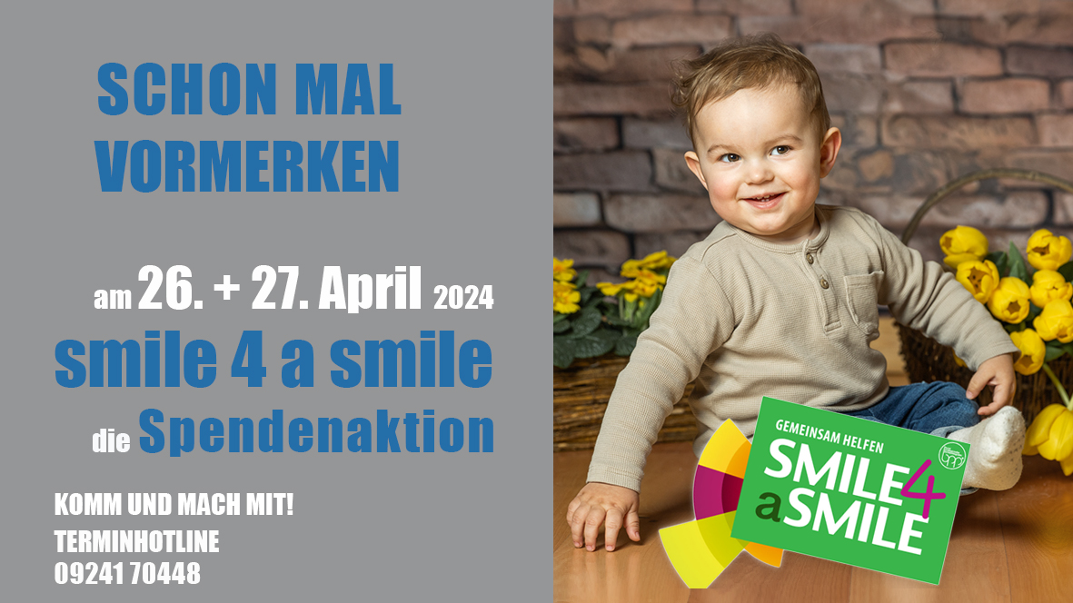 smile 4 a smile, Fotostudio Lichtblick, Pegnitz, Doris Sofie Dörfler, Spendenaktion 2024