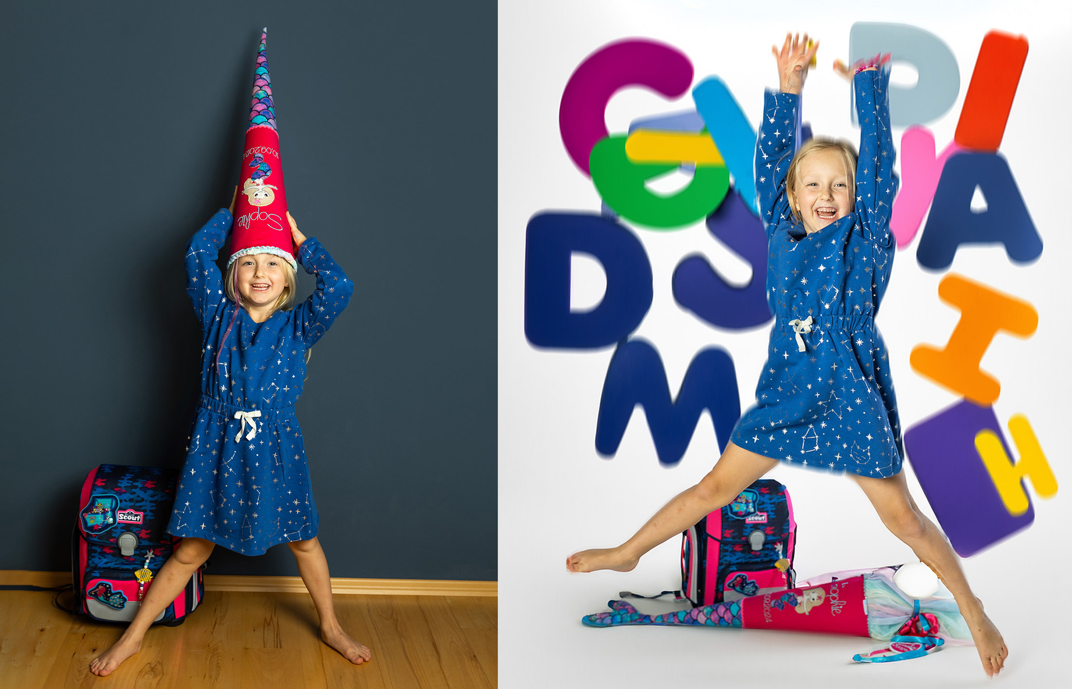 Mein erster Schultag Fotos im Fotostudio
